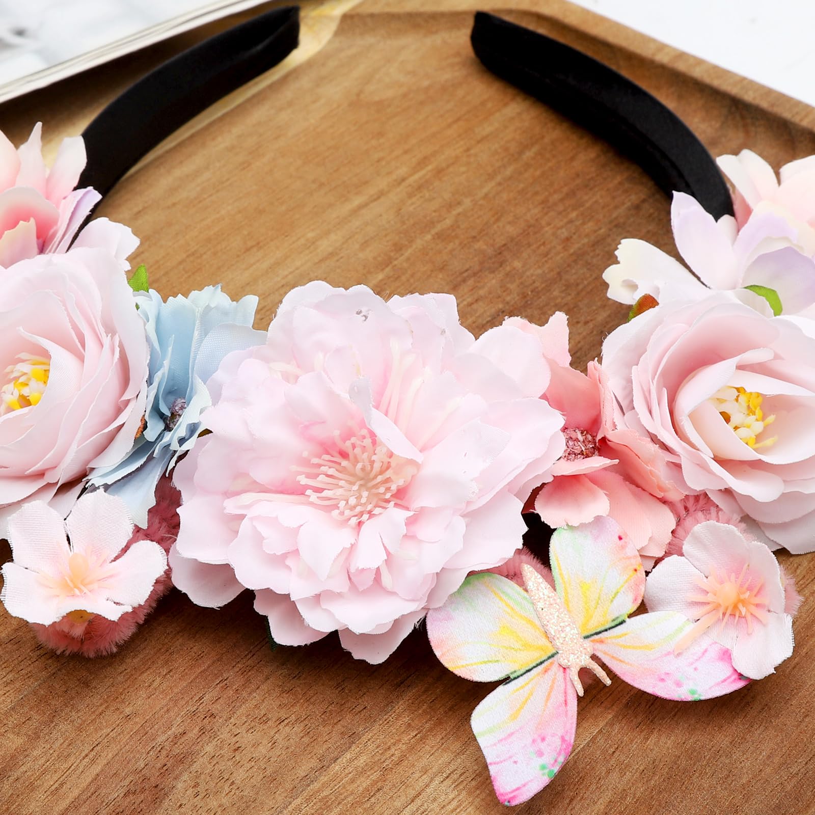 Cerchietto Con Fiori 3D Per Capelli Donna – Fascia Elastica Con Multi Fiori – Accessorio Perfetto Per Oktoberfest, Matrimoni, Compleanni E Feste