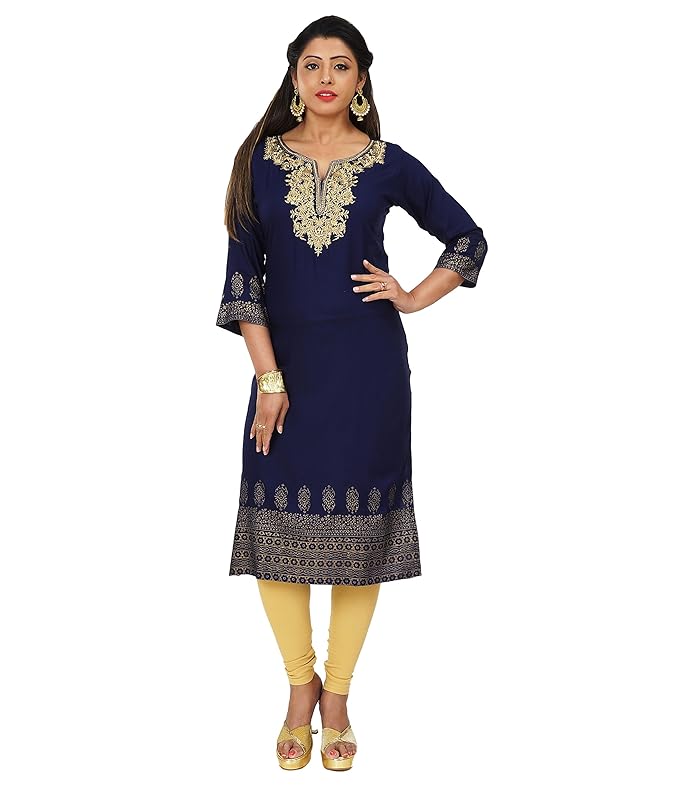 Buy Prime Creation Golden Work Kurti at Amazon.in