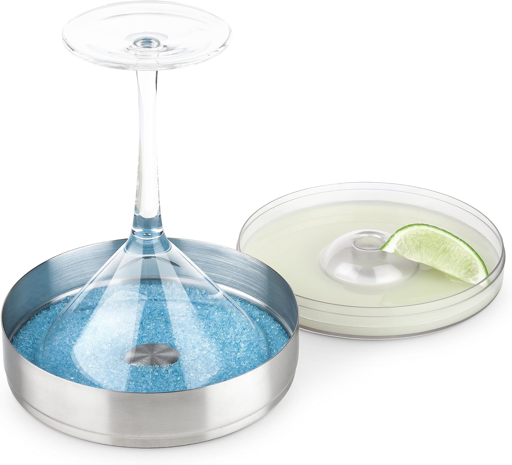 Final Touch Cocktail Rimmer 1 Tier โ Givreur pour Verre en Acier Inoxydable d'un Diameter 15 cm