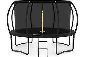 JUMPZYLLA 12FT Trampoline With Enclosure, Trampoline 12 Ft