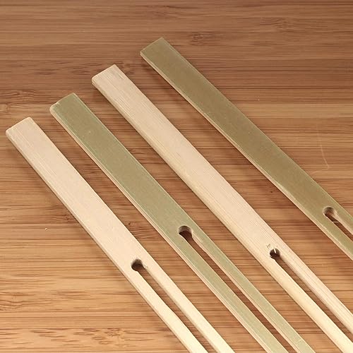 Miniatura 4 de BambooMN Palitos de fondue de bambú de doble punta de 0.354 in de ancho, brochetas para asar a la parrilla, 7.1 pulgadas de largo, 100 piezas