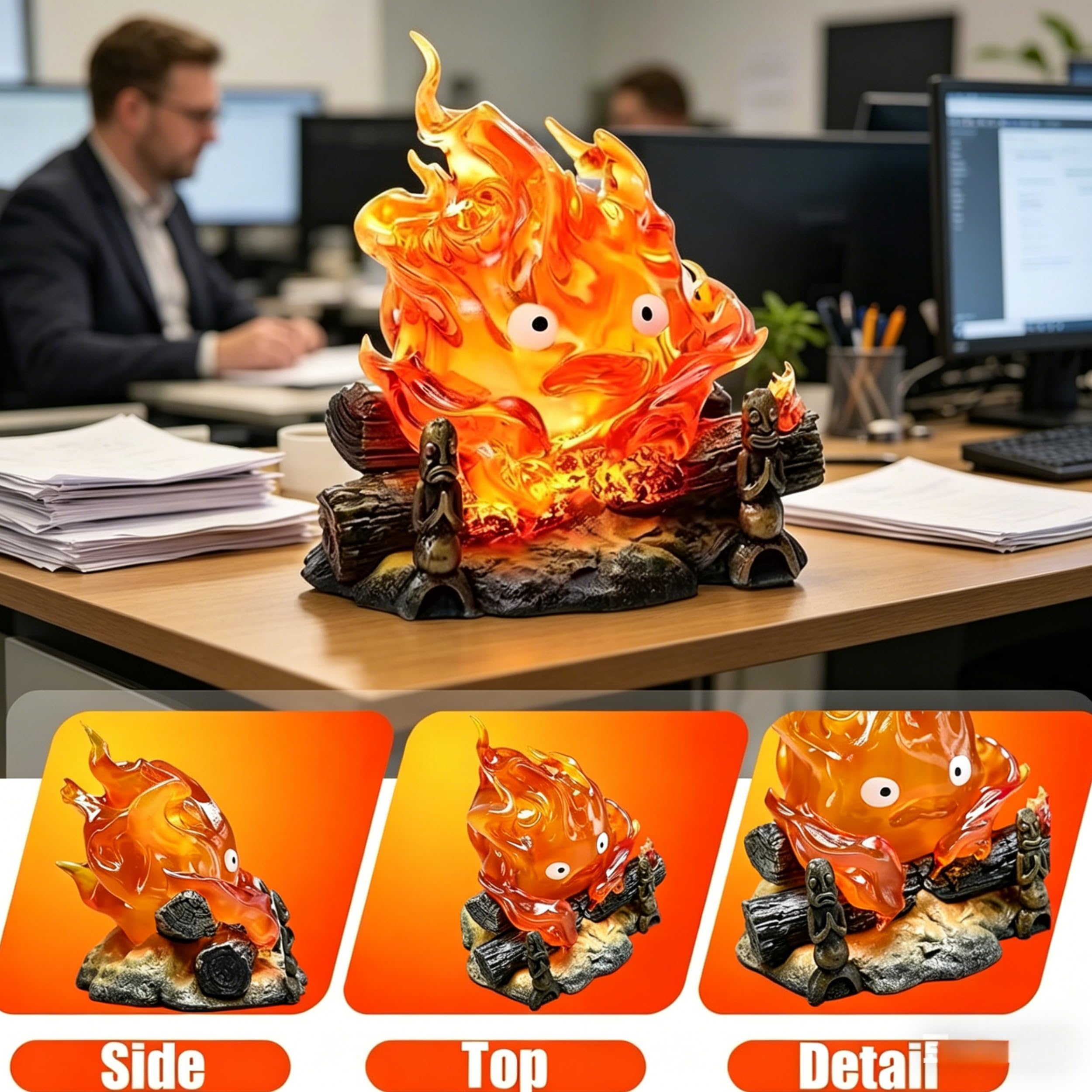 SUNKOX Flame Lamp,Light up Your Room Flickering Flame Lights for