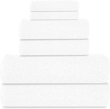 Tens Towels Pack of 6 Zero Twist Towels Set, 2 Bath, 2 Hand, 2 Waschloths, 100% Cotton, Light Weight, Extra Absorbent, Exceptional Softness, Perfect for Bathroom (White)