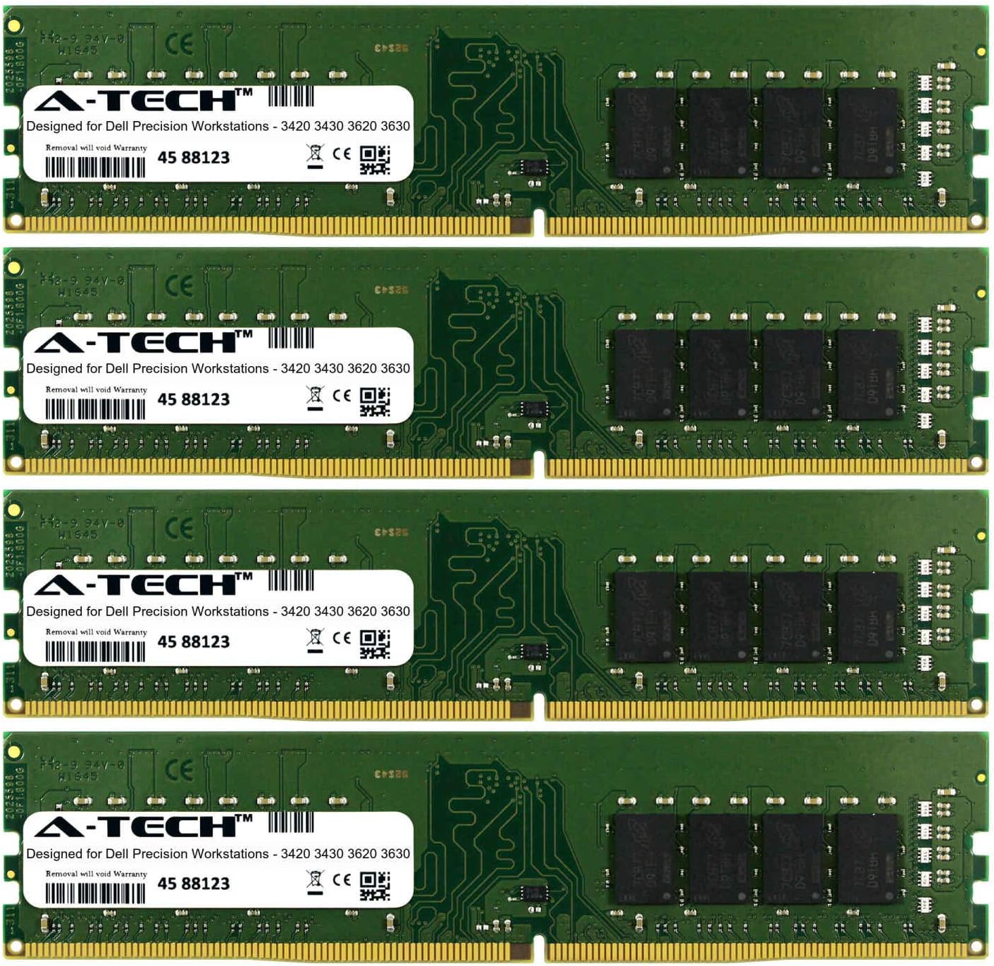 A-Tech 64GB Kit (4 x 16GB) for Dell Precision Workstation 3420 T3420 3430 T3430 3620 T3620 3630 T3630 Tower Desktop Computer Memory Ram Modules