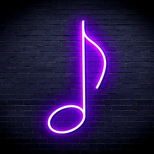 ADVPRO Musical Note Flex Silicone LED Neon Sign - Purple