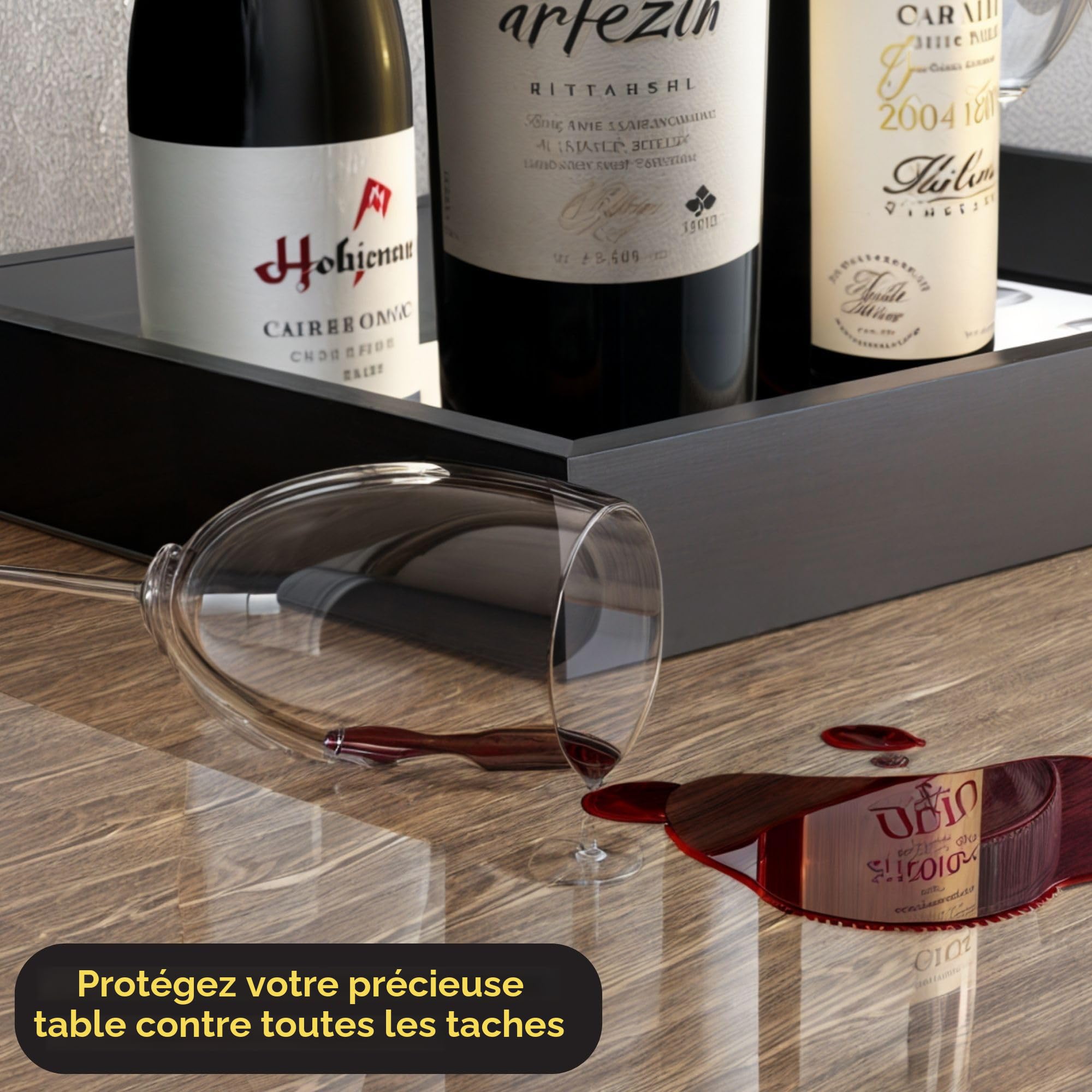 Film de Protection de Table Rond Transparent avec Bords biseautés de 2 mm d'épaisseur - Disponible en différentes Tailles ou sur Mesure - Protection de Table Transparente en PVC Transparent