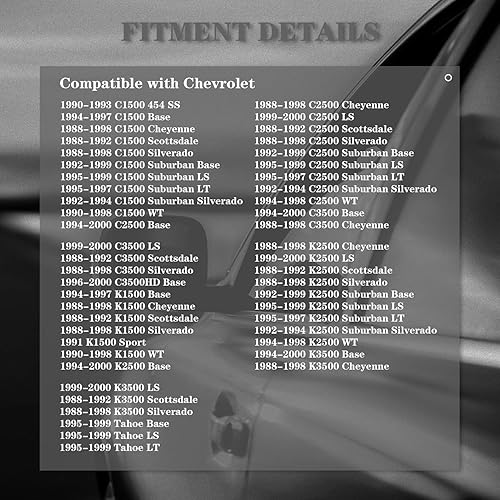 Miniatura 5 de CarPartsDepot Front Bumper Lower Air Dam Compatible with 1988-2000 Chevrolet C/K 1500 2500 3500 & 1992-1999 GMC C1500