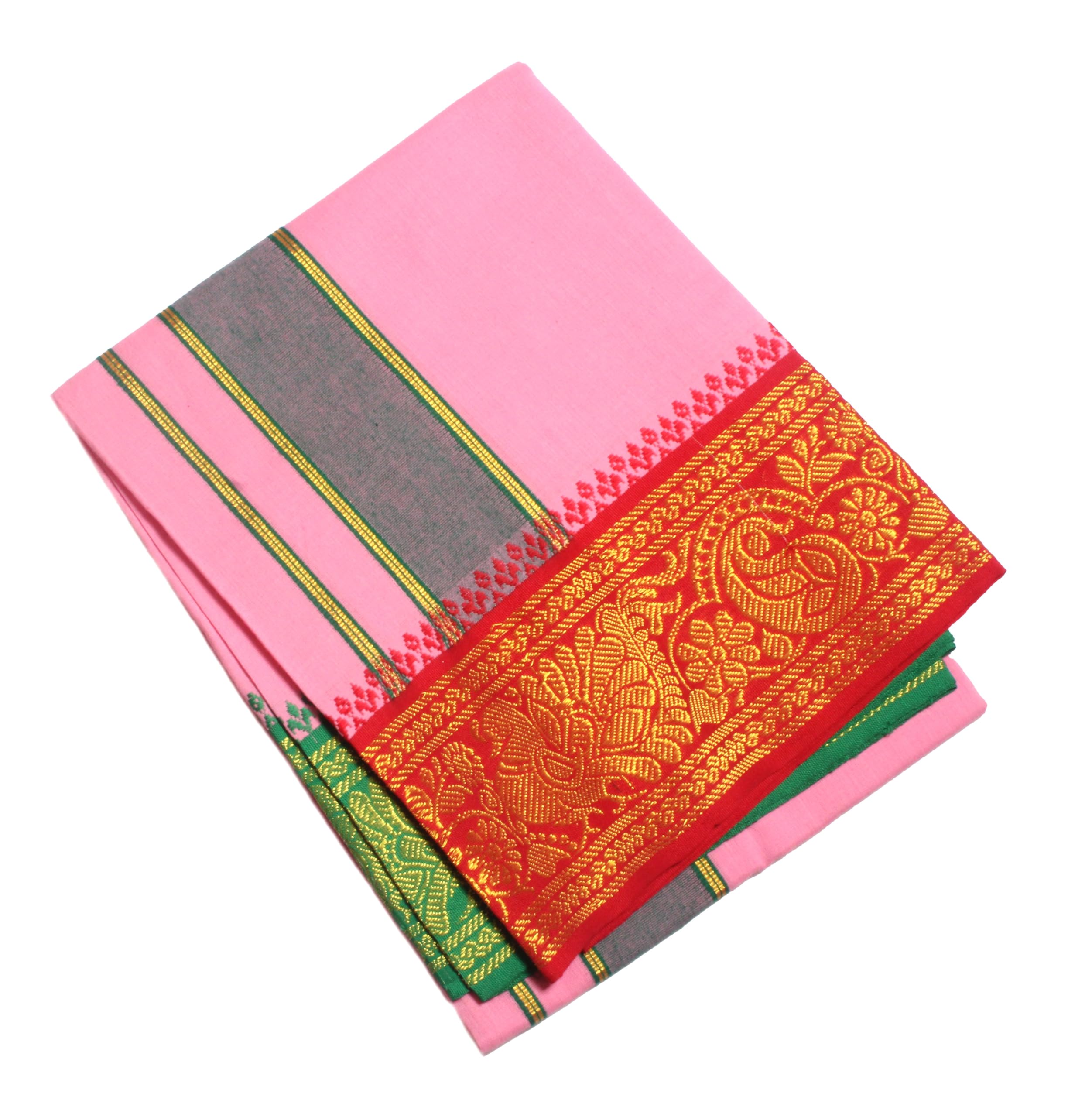 Hornbill Enterprises Men's Single Dhoti -2 Mtrs/Mundus/Lungi Fancy Border Set of 1-picture-30