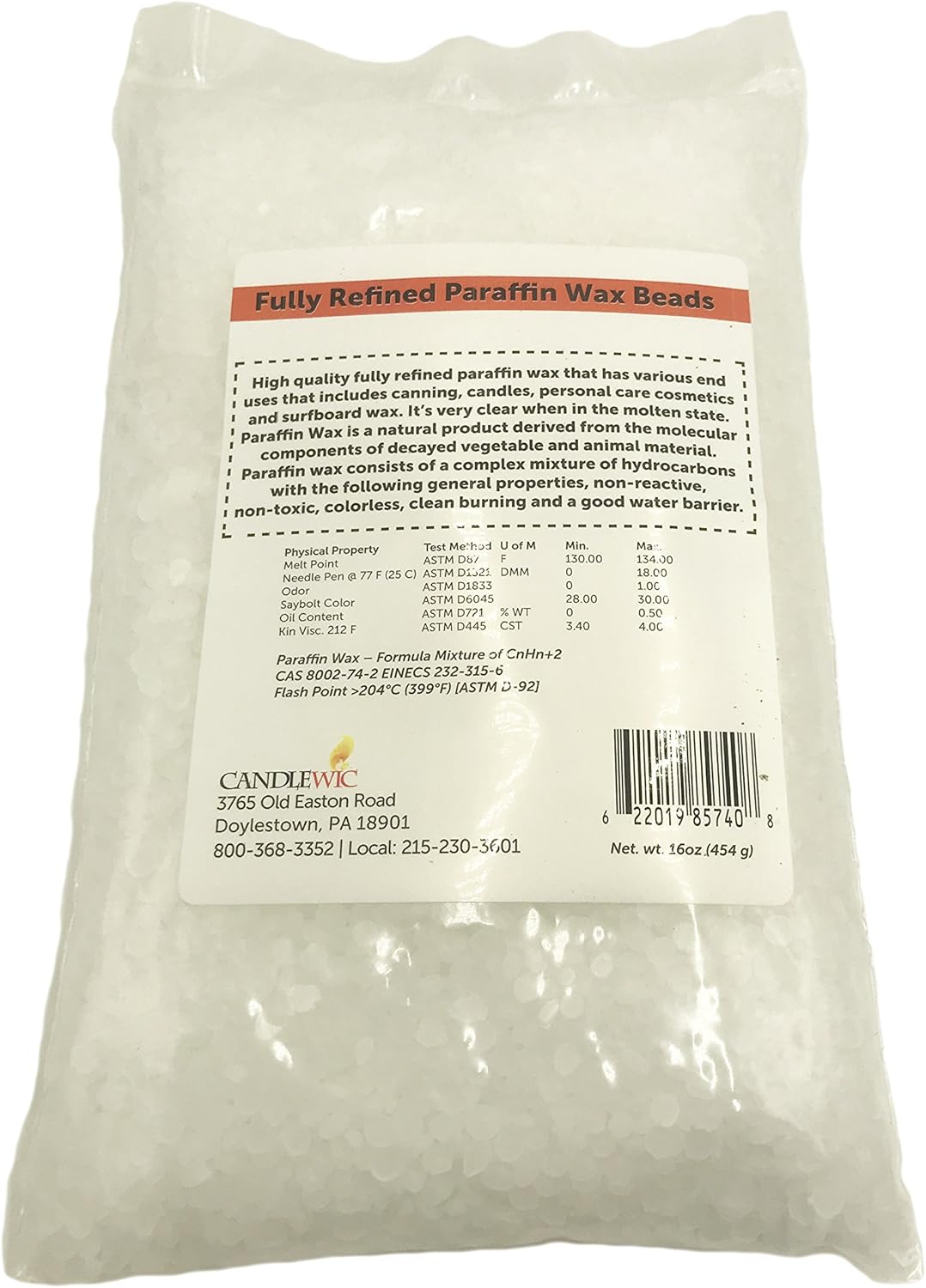Fully Refined Paraffin Wax Beads (1 lb.) Beauty
