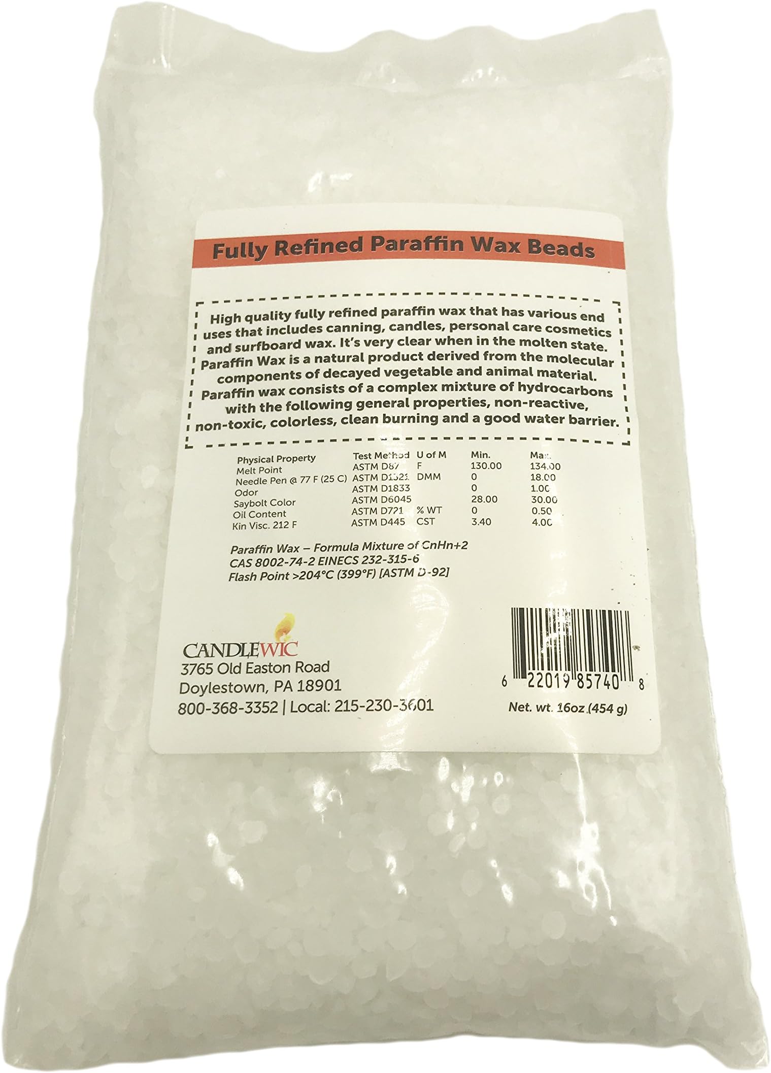 Fully Refined Paraffin Wax Beads (1 lb.)