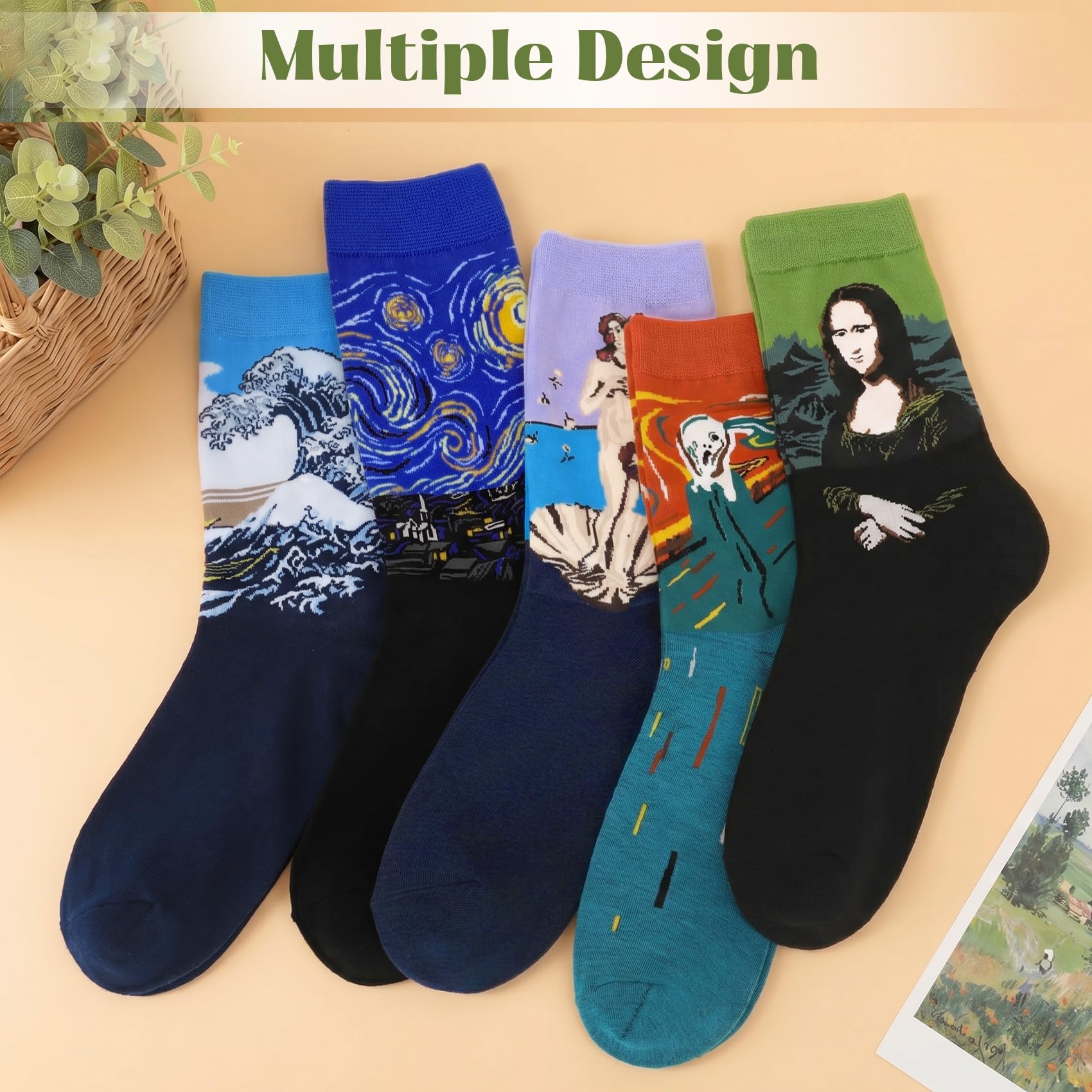 Chalier 6 Pares Calcetines Mujer Divertidos Originales Dibujos Algodon Navidad