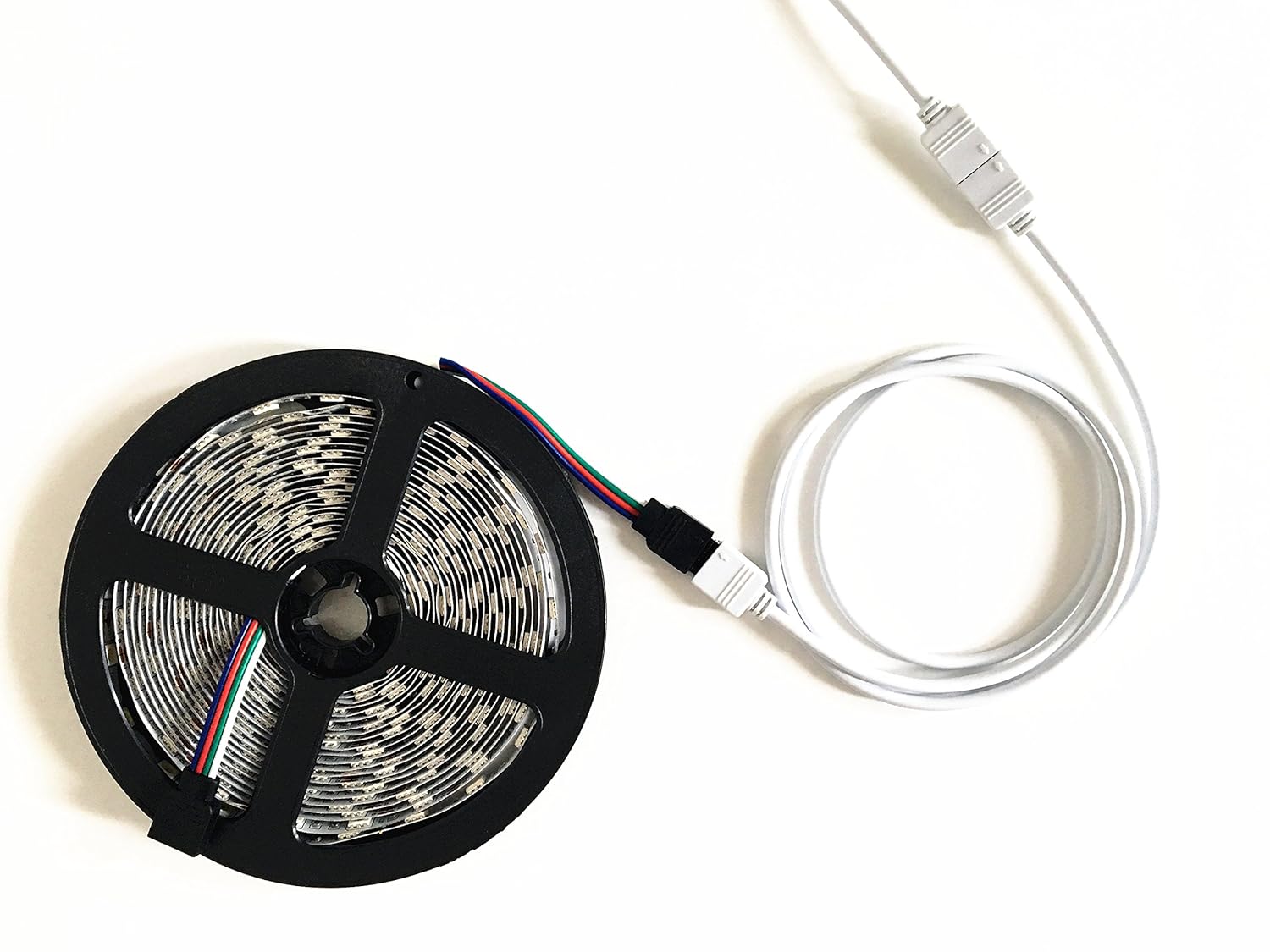 4pcs/Pack 1M 3.28 ft 4 Pins RGB Extension Cable LED Strip Connector Extension Cable Cord Wire 4 Pin LED Connector for SMD 5050 3528 2835 RGB LED Light Strip，8X Male to Male 4pin Plugs