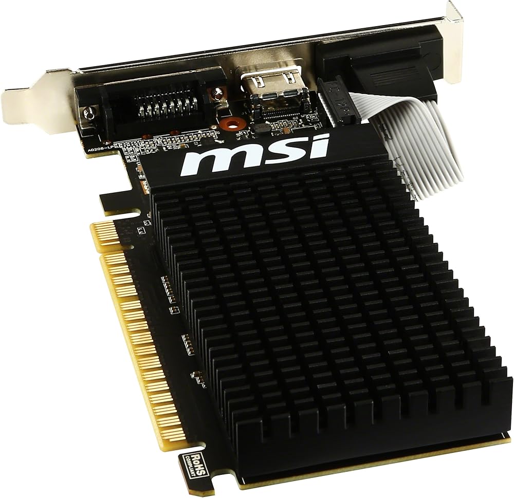 MSI GAMING GeForce GT 710 1GB GDRR3 64-bit HDCP Support DirectX 12 OpenGL 4.5 Heat Sink Low Profile Graphics Card thumbnail 4