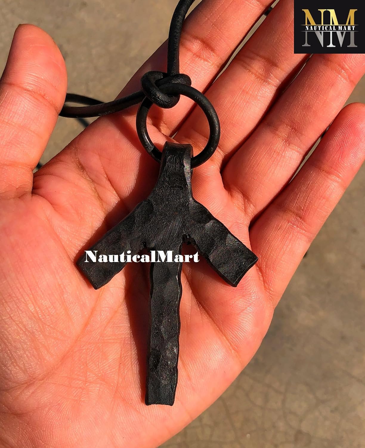 NauticalMart Forged Iron Tiwaz Tyr Tiw Rune Viking Pendant Norse Medieval Necklace Jewelry - Image 4