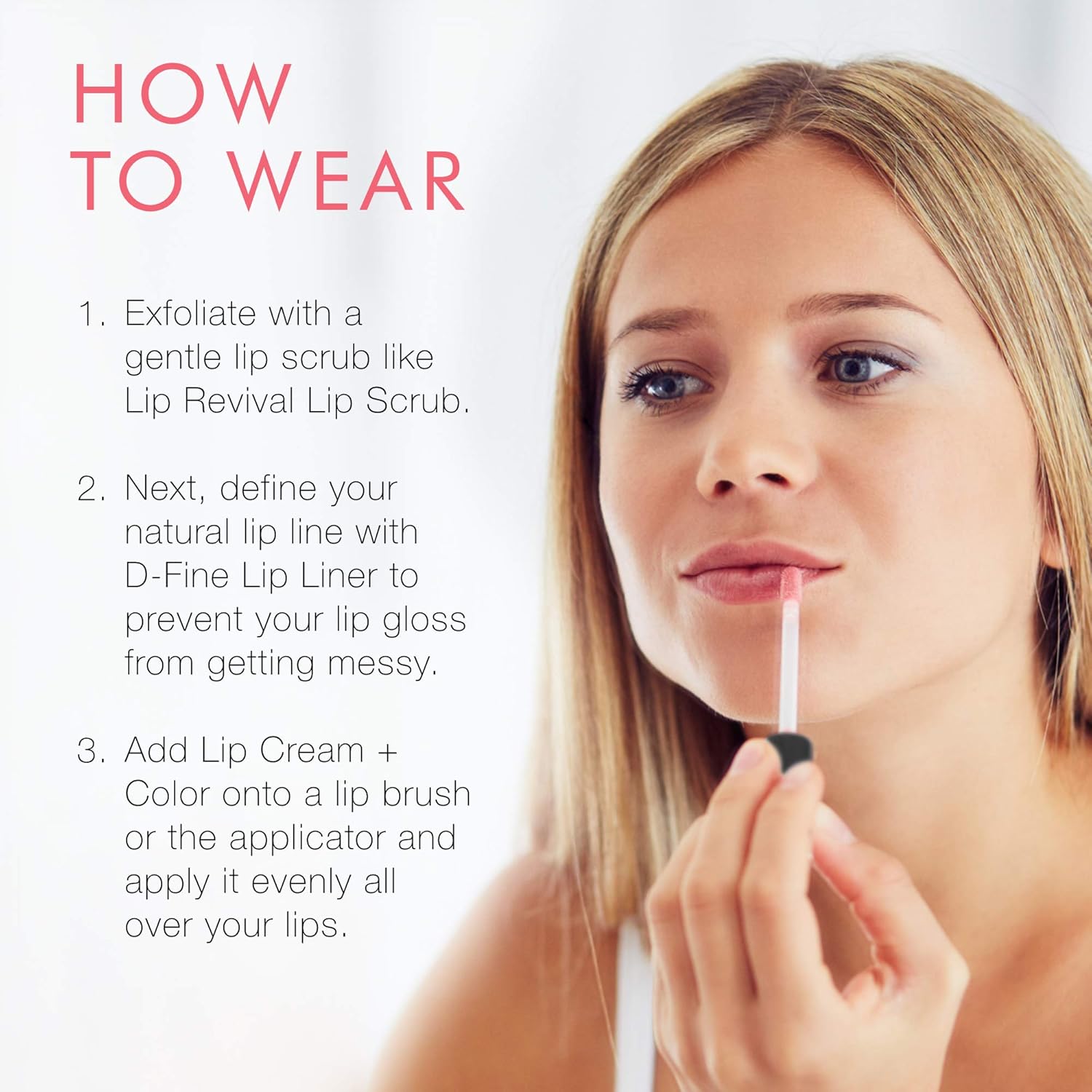 Beauty For Real Lip Cream + Color, Flash - Bright Pink - High-Pigment, Long-Wear, Moisturizing Formula - Cupuacu Butter, Organic Neroli & Mandarin Oil - With Mirror & LED Light - 0.15 fl oz