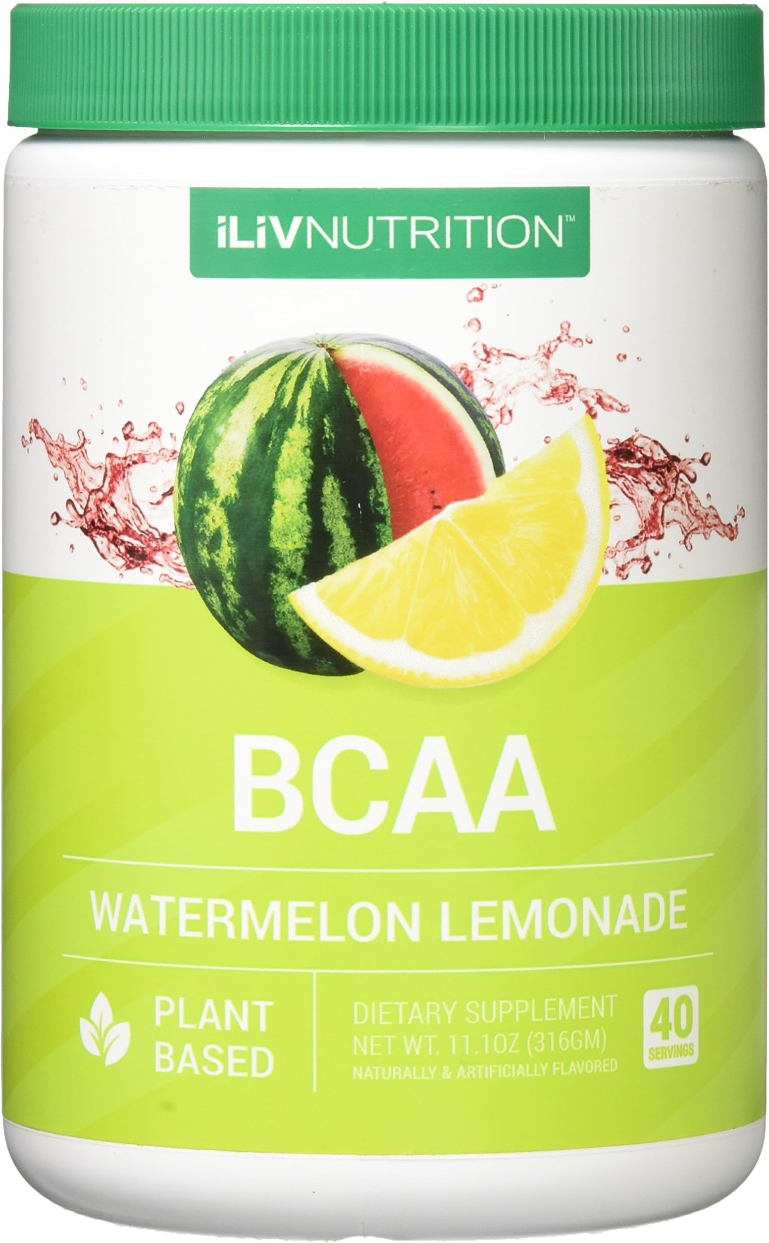 IAM SPORTS NUTRITIONALS I.Liv BCAA 2:1:1 Supplement Blends, Watermelon Lemonade, 40 Count