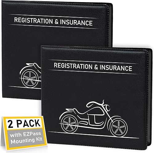 Miniatura 8 de CANOPUS Soporte para registro y seguro de automóvil (pequeño, negro-blanco), Negro -, Compacto