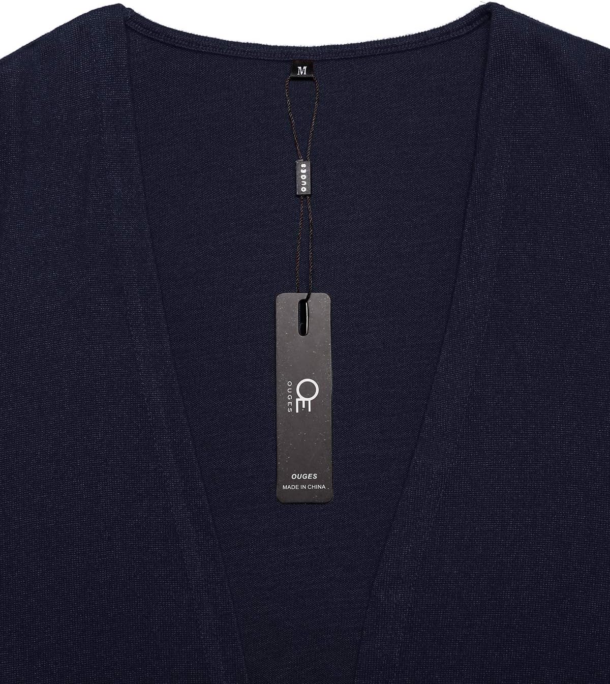 OUGES Women's Open Front Cardigan Shirt with Pockets Long Sleeve Lightweight Coat - Image 4