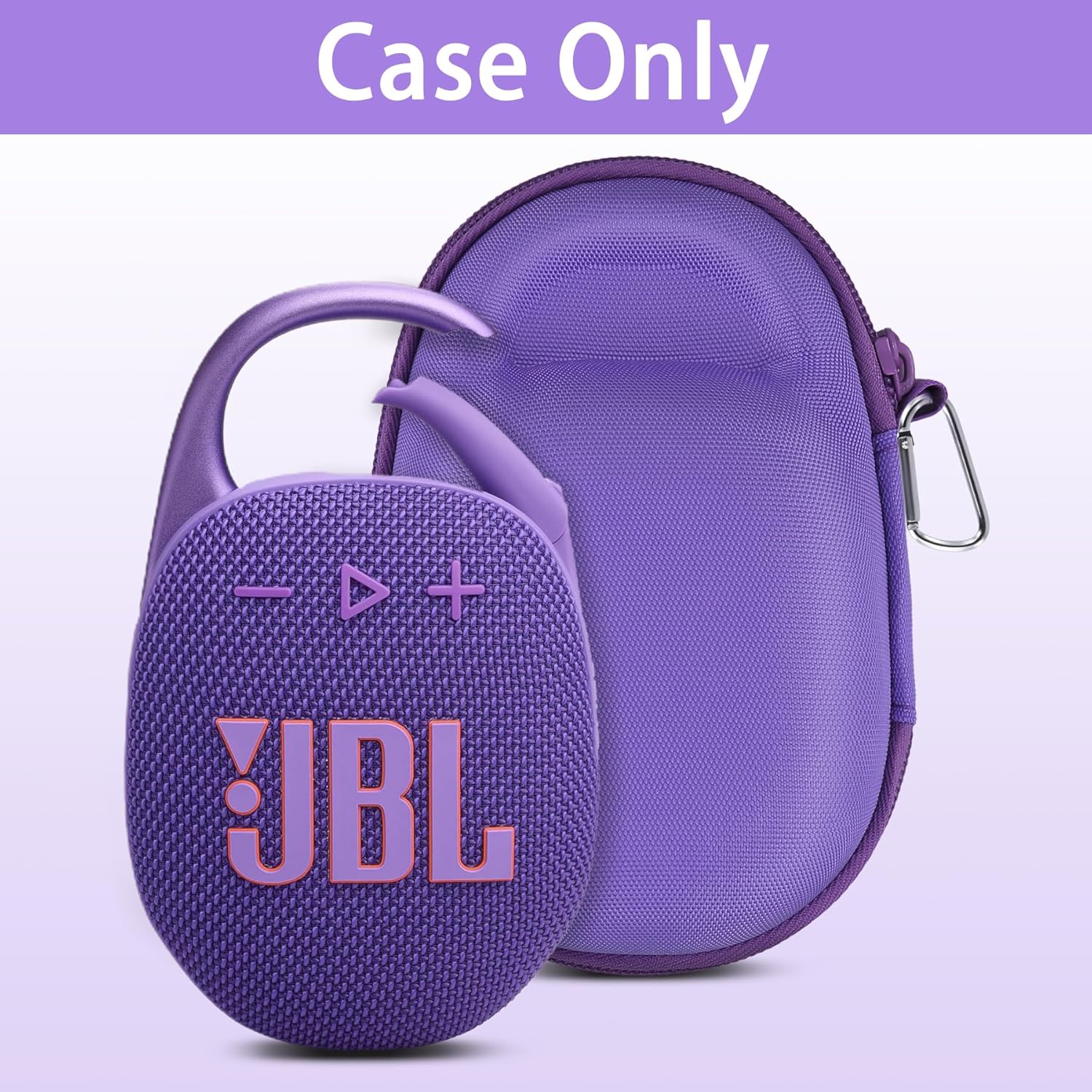 Aenllosi Hard Carrying Case for JBL Clip 5 Bluetooth Speaker, Purple (Case Only) - Image 8