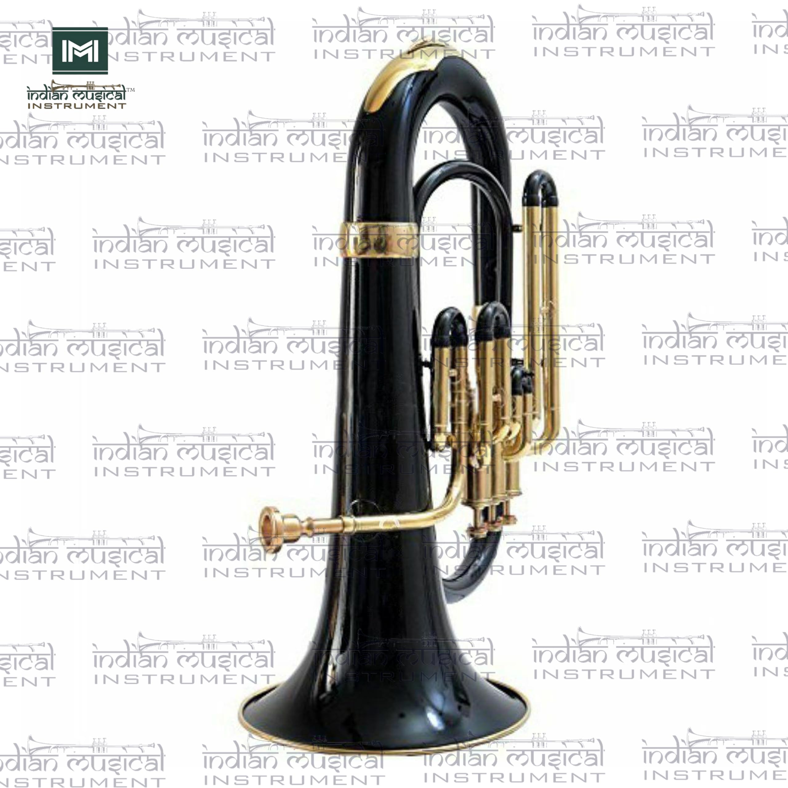Euphonium 3 valvola Bb Pitch con custodia e bocchino (nero oro)