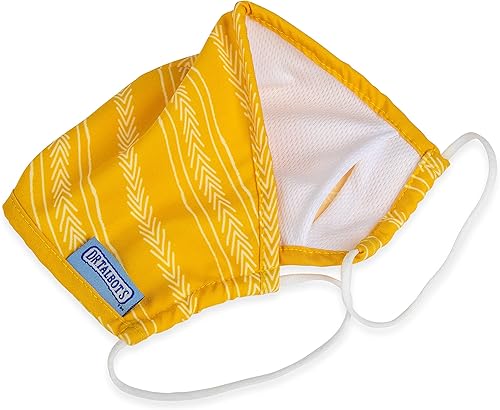 Miniatura 3 de Dr. Talbot's Máscara facial de tela lavable para adultos con bolsillo para filtro para salud personal, 1 paquete, flechas amarillas