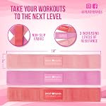 Peach Bands Hip Band Set - Fabric Booty Resistance Bands for Leg and Butt Workouts