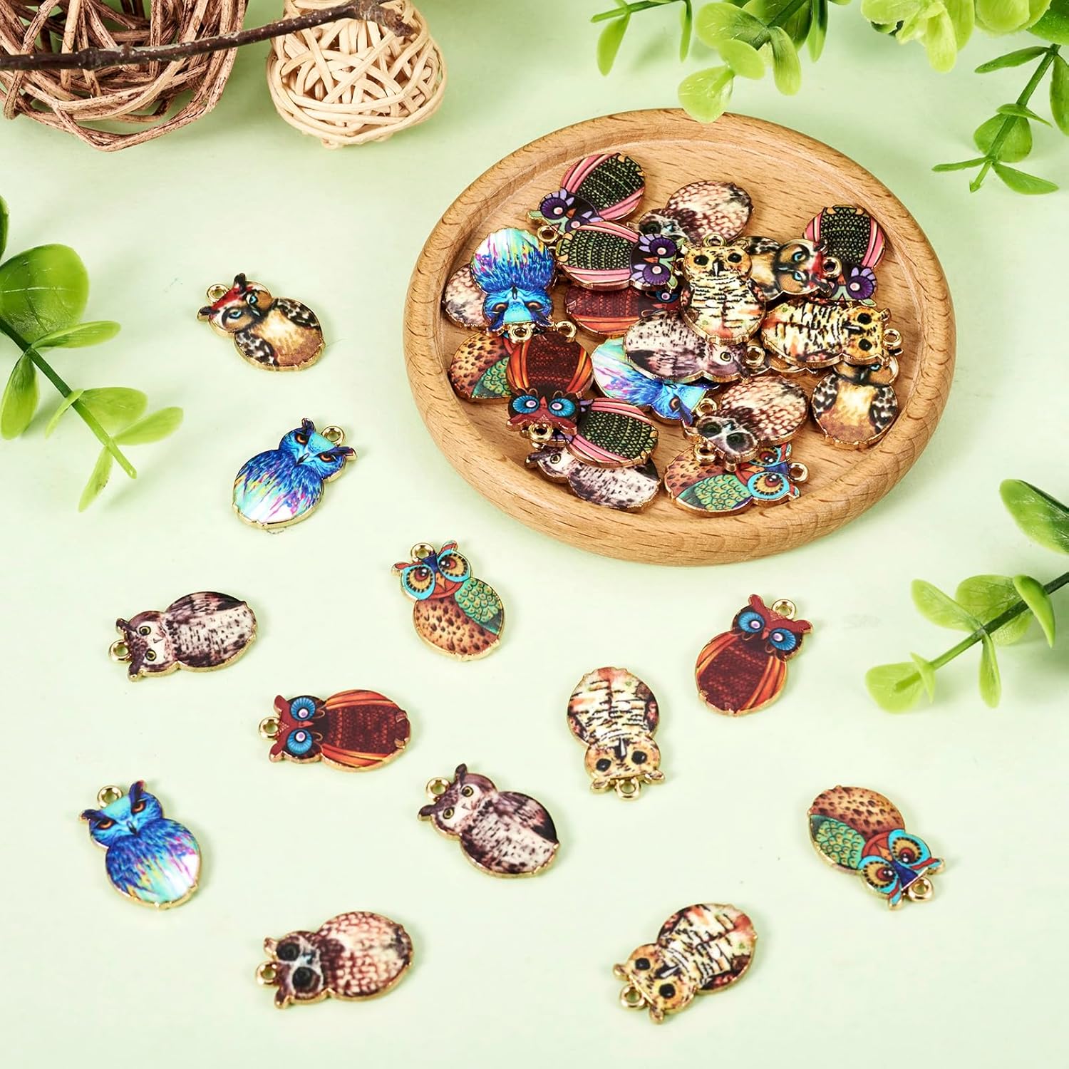 24pcs Owl Enamel Charms Halloween Owl Enamel Charm Colorful Animal Pendants for Earrings Necklaces Bracelets Jewelry Making DIY Craft Findings - Image 7
