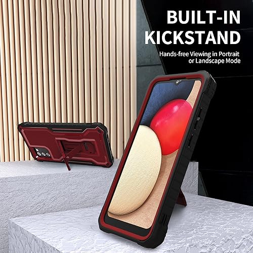 Miniatura 10 de DUOPAL Funda para Samsung Galaxy A02S, protección de grado militar, doble capa, a prueba de golpes, con protector de pantalla HD de vidrio templado