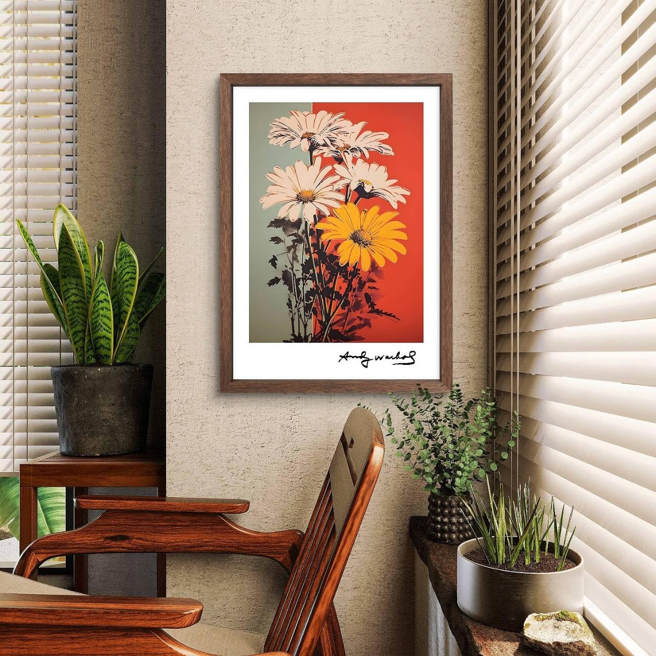 アンディウォーホール ポスター「フラワー」 Andy Warhol / FLOWERS / Golden Shower on Chrome Mylar