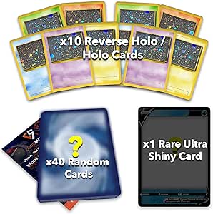 Premium Shiny TCG Card Bundle – 50 Random Cards | Guaranteed 10 Holo ...