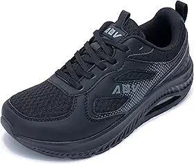 Sapatos femininos com bico largo e suporte de arco para caminhada, fascite plantar, tênis ortopédico
