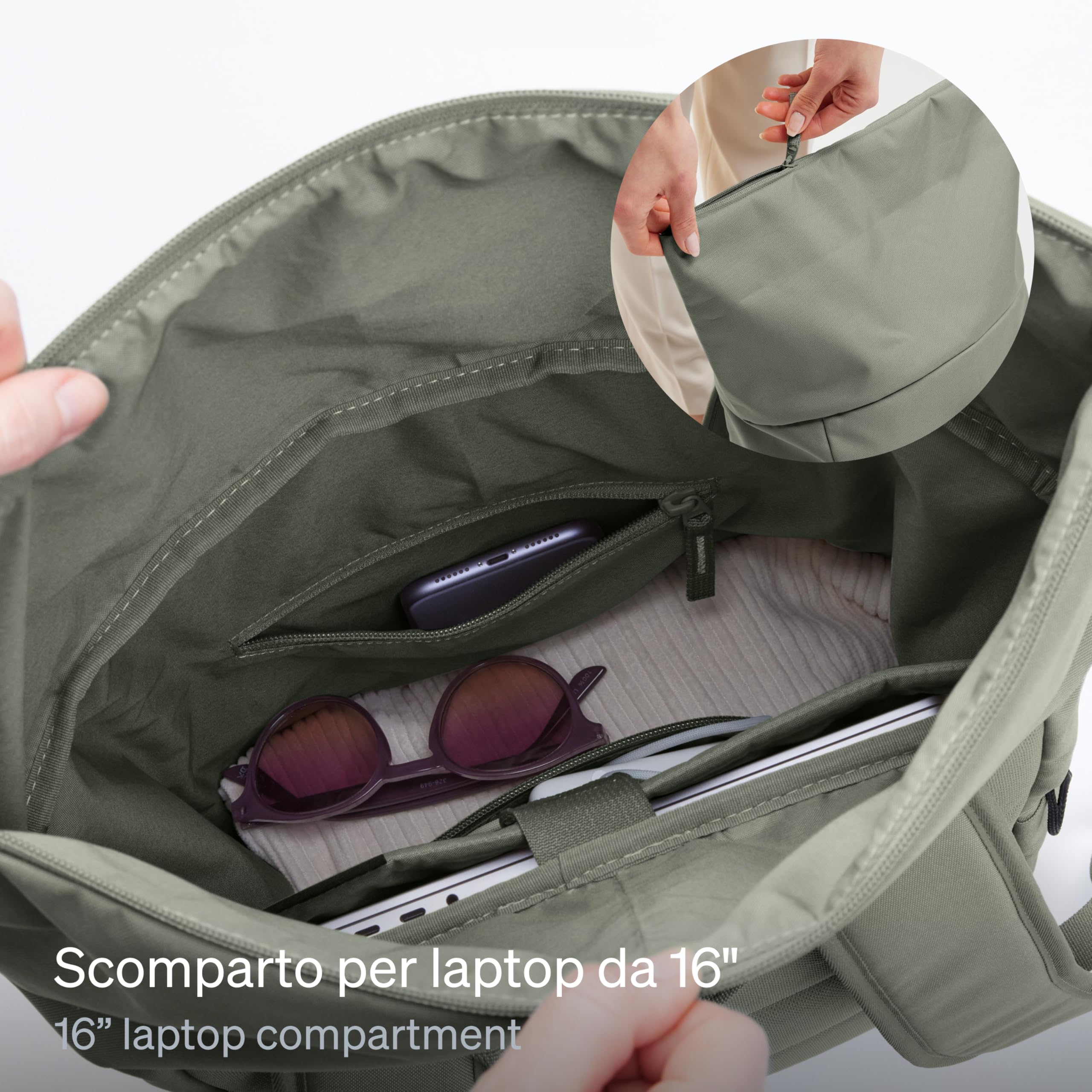 GOT BAG Zaino Rolltop Easy | Zaino porta PC per laptop 16 | Roll backpack da 31 litri di capacità