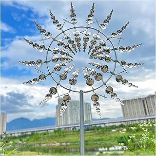 White Windmill Rotating Outdoor Weathervane