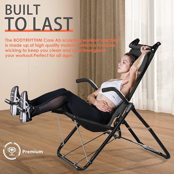 BODYRHYTHM Core & Ab Lounge Workout Chair, an Fitness System for Muscle Activating Workout and Inversion Therapy for Back Relief to Burn Calories and Work Muscles Simultaneously