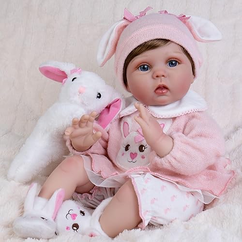 Muñeca de bebé realista de 22 pulgadas, muñecas de bebé realistas de tela suave, muñecas de bebé Reborn de la vida real con ropa y accesorios de
