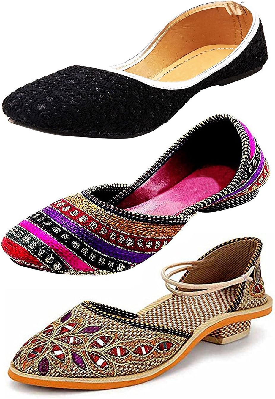 RYAGWomen's Bellies Sandal (Set of 3 Pairs)