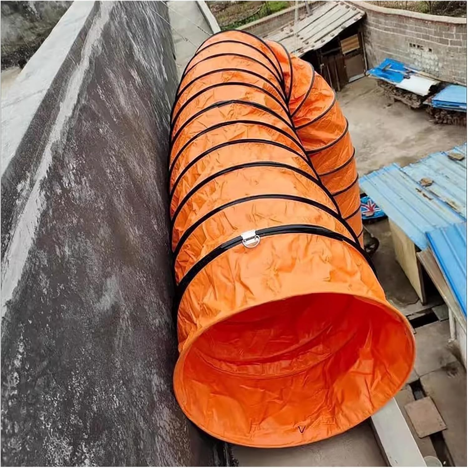 Tube flexible en PVC robuste et télescopique pour évacuation d'air stable