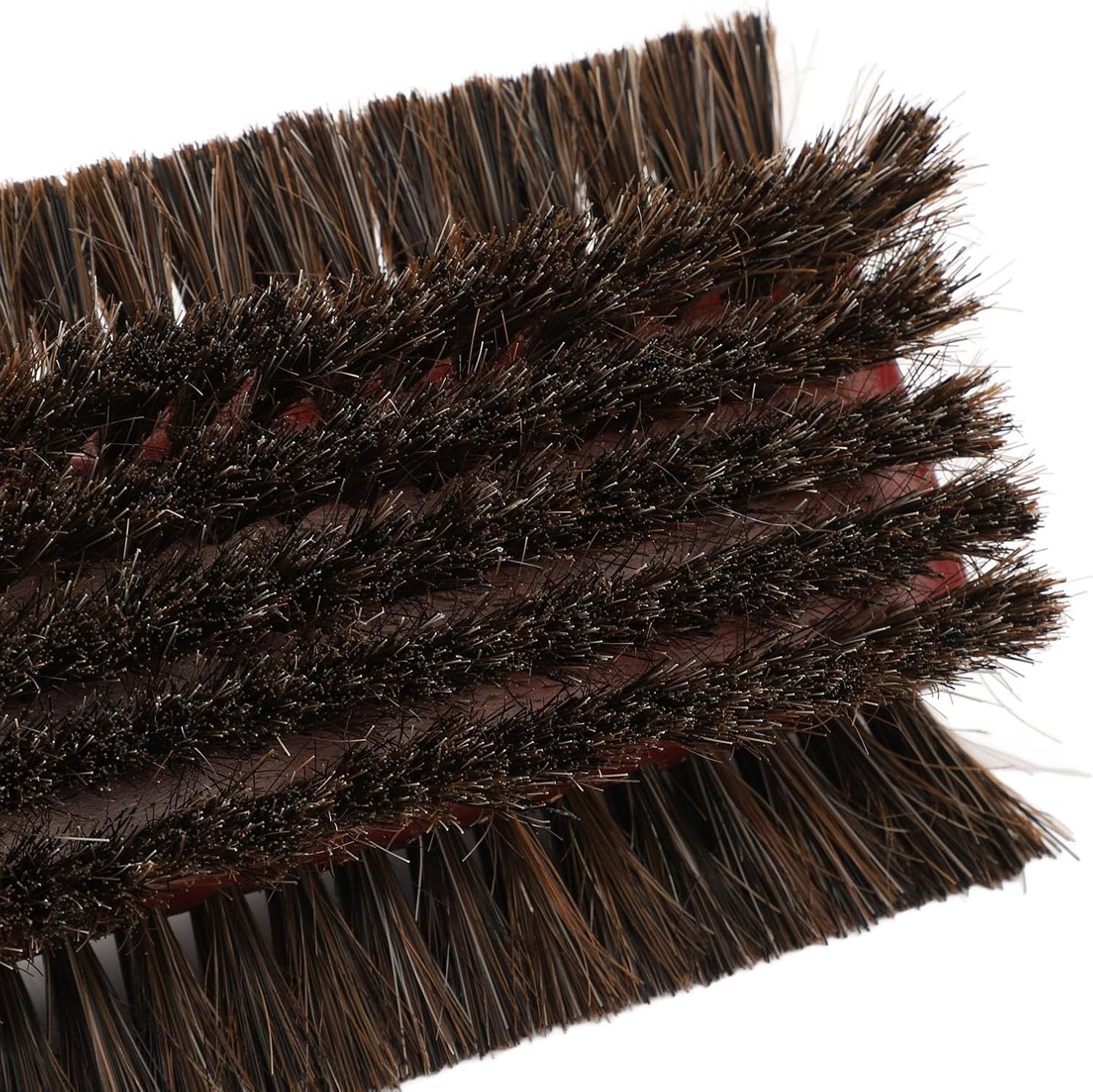 Billiard Table Brush, 3 Sided Horse Hair Cleaner Pool Table Wood Handle for Corners Edges Home Game Room Commercial Maintenance