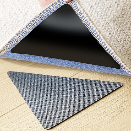 Miniatura 1 de 12 pinzas antideslizantes para alfombras, almohadillas para alfombras, cinta antideslizante para alfombras, agarre de esquina para suelos de madera
