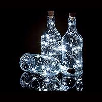 Vista 1 de Luces para botellas, paquete de 12 unidades, 20 luces LED de corcho para botellas de vino, batería (incluida), mini luces de hadas para iluminación