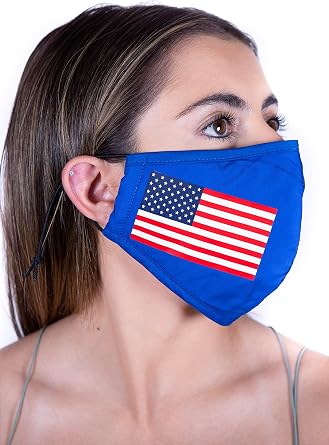 Comfymax Low Profile 2 Layer Fabric Facemask Nose Wire, Washable & Breathable Face Mask w/Adjustable Sliders
