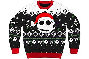 Disney The Nightmare Before Christmas Jack Skellington Ugly Christmas Sweater Licensed