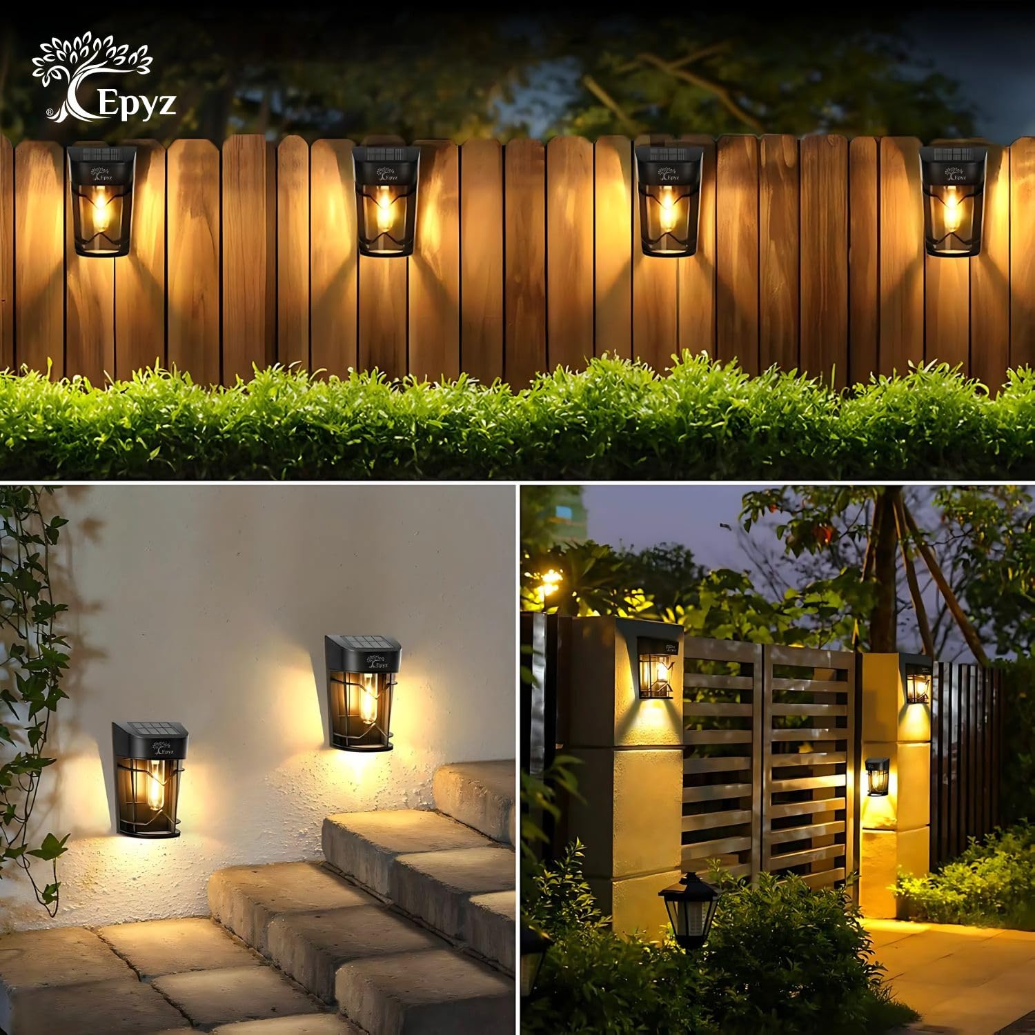 Epyz Solar Wall Light - Warm Yellow LED -3