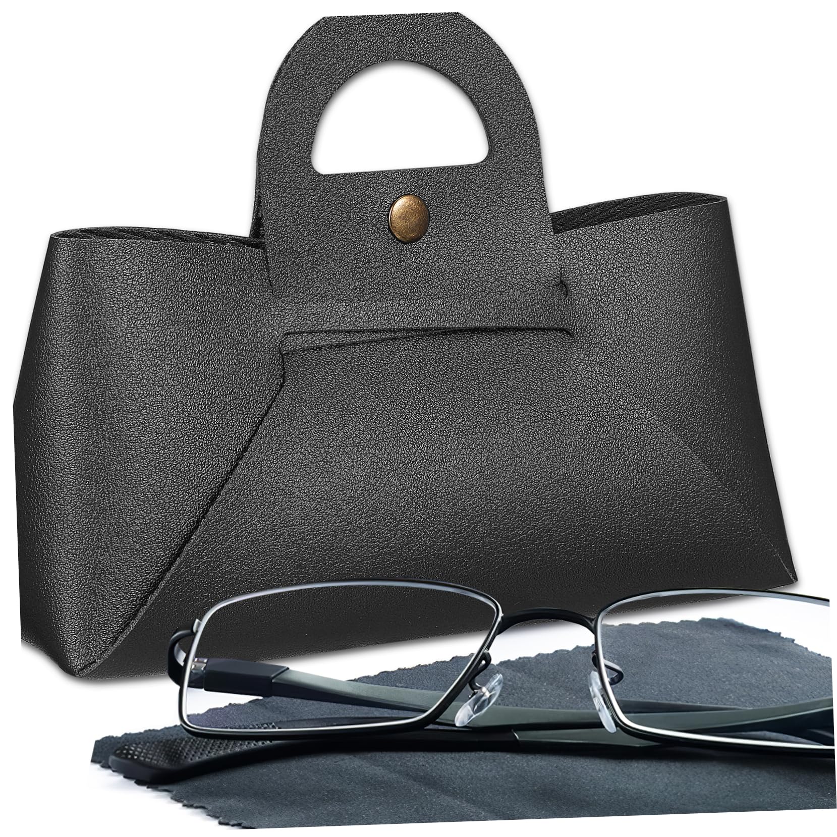 FRCOLOR 4 Custodie per Occhiali da Sole Multi-funzionali Set in Pelle Pu con Manico Resistenti All'acqua, per Vacanze Estive e Attività All'aperto