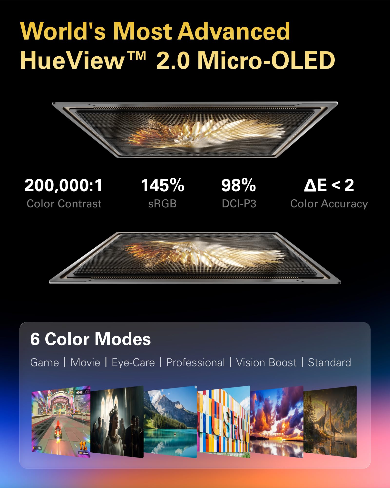 RayNeo Air 3s Pro AR/XR Glasses - 201'' 1200 Nits 120Hz HueView 2.0 Video Display Glasses, Smart Gaming Glasses for iPhone 16,15/Android/Mac/Switch 2/PS5/SteamDeck - Next-Gen Personal Theater