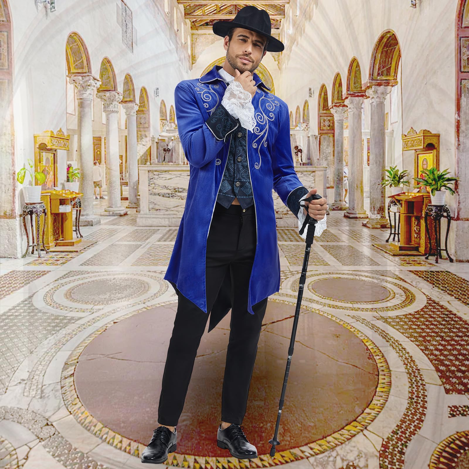 Giacca frac medieval da uomo Steampunk