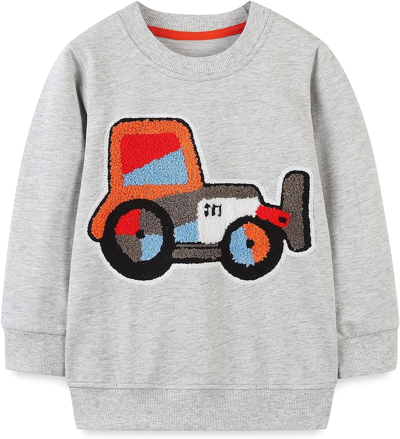 Baby Toddler Boy's Cotton Crewneck Long Sleeve Sweatshirt 1-7T
