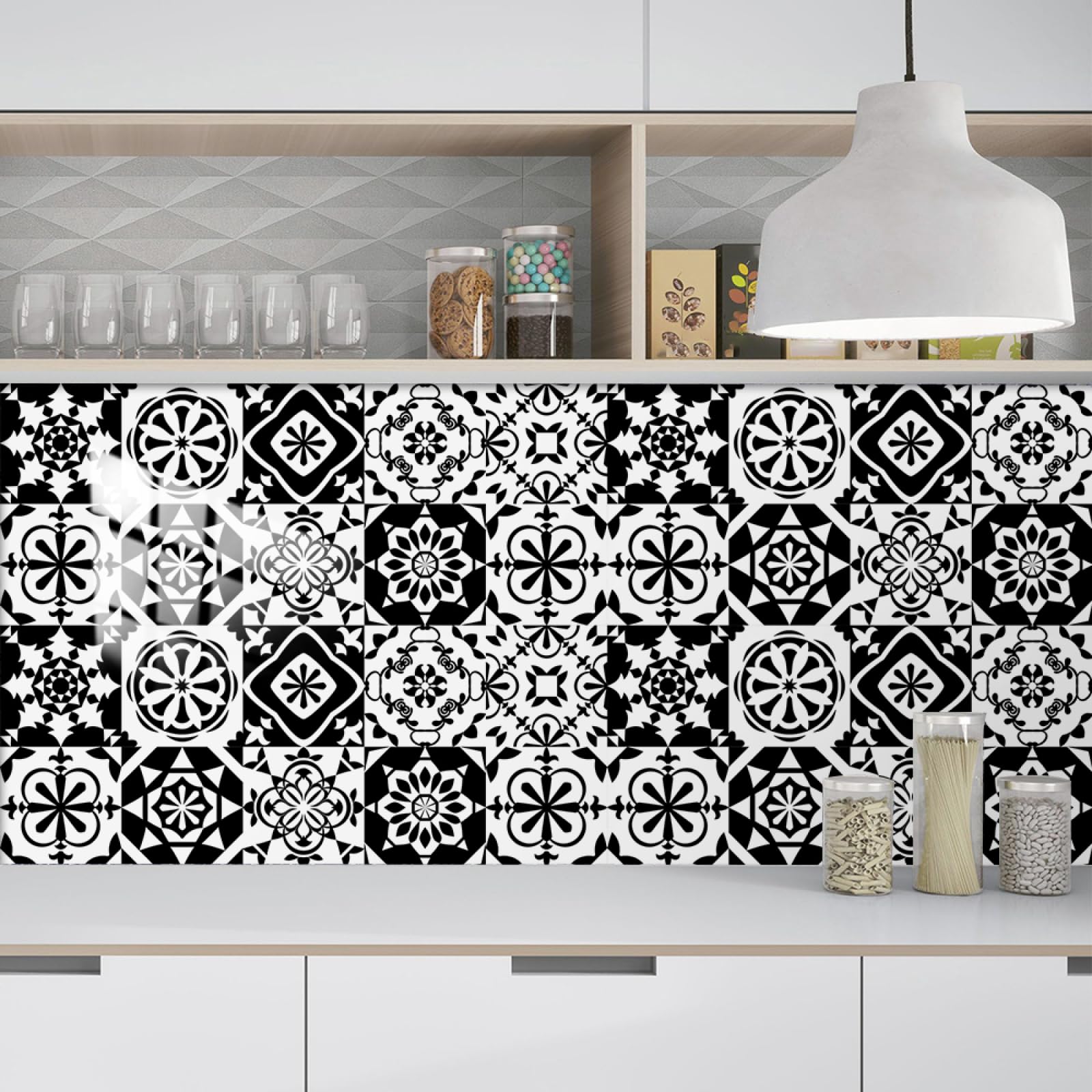 24 Adesivi Per Piastrelle Mandala – PVC Impermeabile Per Cucina, Bagno E Paraschizzi – Fai Da Te Decorazione Casa (20x20cm)