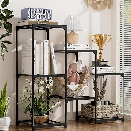 Miniatura 2 de Soporte para Plantas de Interior Estante para Plantas de Exterior Estantería Metálica para Plantas para Múltiples Plantas 7 Macetas Escalera Soporte