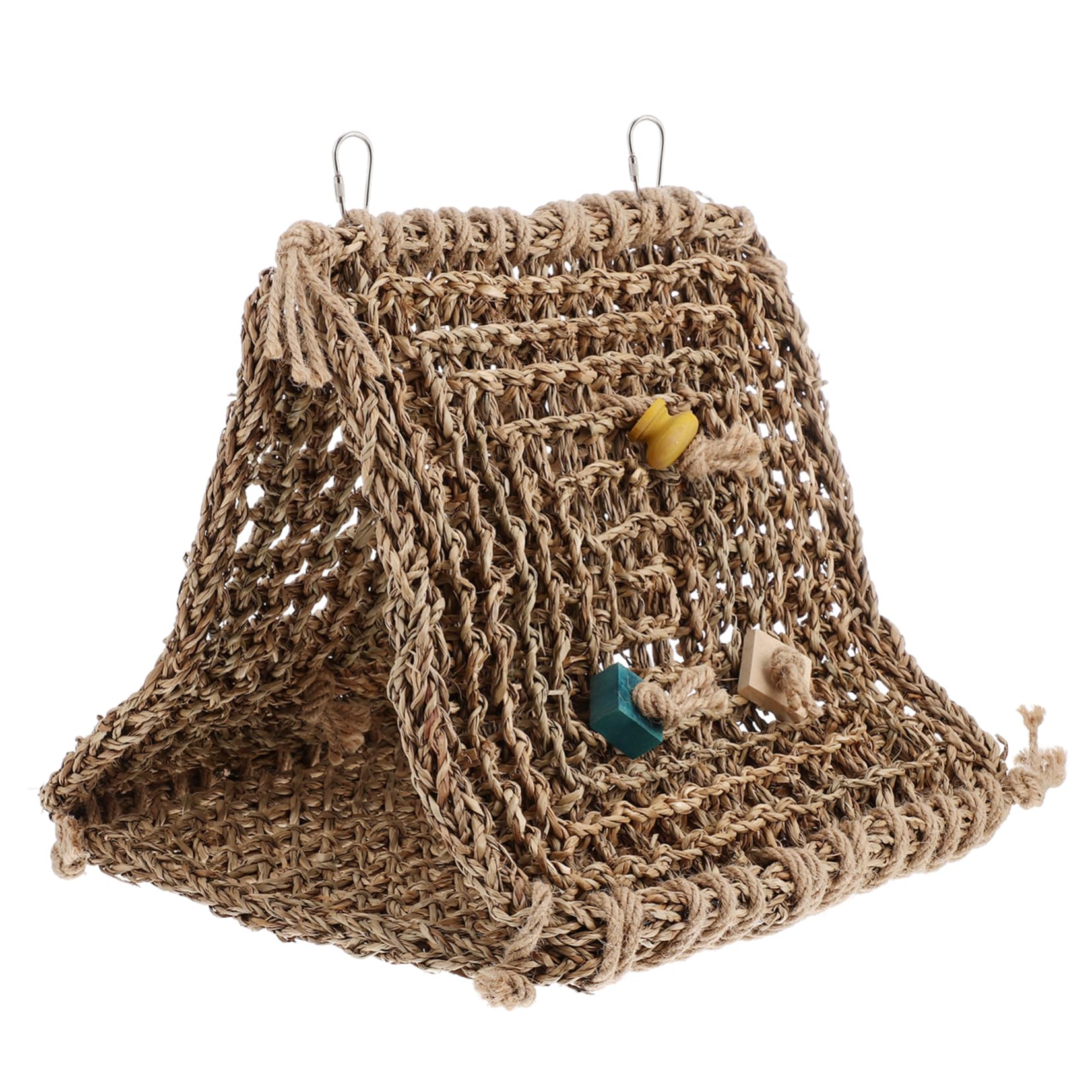 WOONEKY Hamac Suspendu pour Oiseaux Cage à Perroquet Nid de Couchage Balancelle Rotin Lit pour Perroquet Nid pour Oiseaux Plusieurs Styles